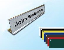 Desk Nameplate and Holder (small) 152mm x 32mm
