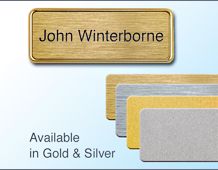 58x22 gold/silver name badge