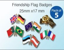 Twin Flag Lapel Badges