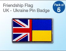 Flag pin badge 28mm x 16mm (pack of 5) Ukr