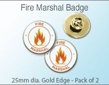 Fire Marshal Badges  (pack of 2)