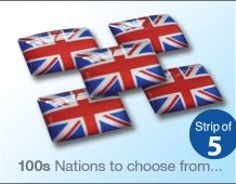 Pack of 5 UK Flag Stickers