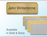 58x22 gold/silver name badge