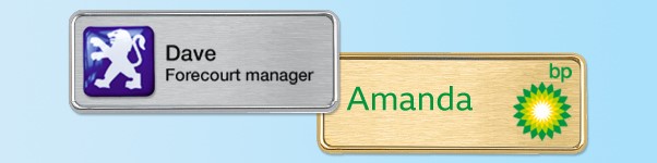 Oval or Rectangular executive name badges